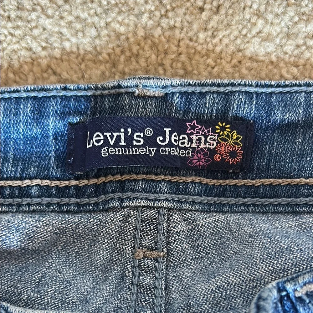 Vintage Levi's Dark Blue Low Rise Flare Jeans - Picture 3 of 5